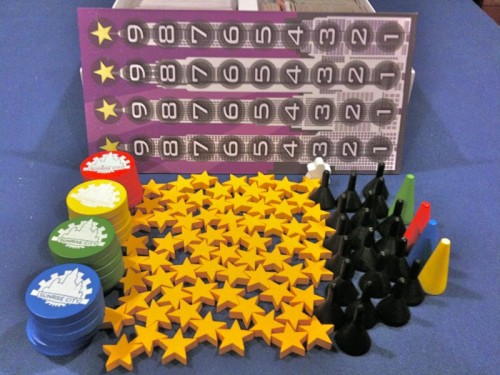 Sunrise City - drewniane znaczniki